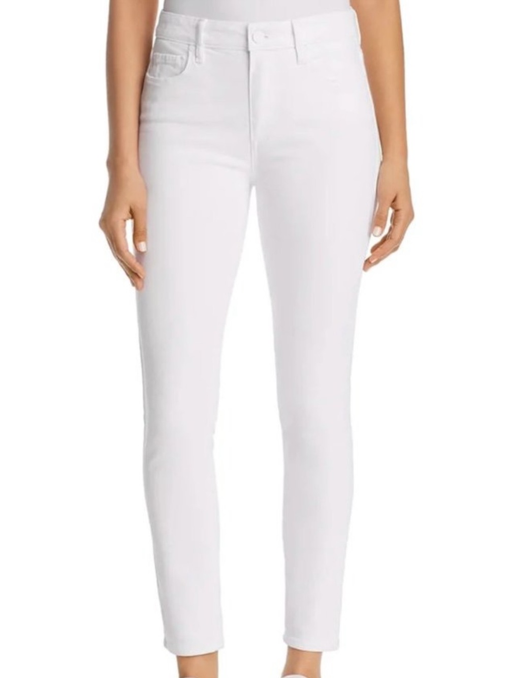 PAIGE Off-White Skinny Hoxton Ankle